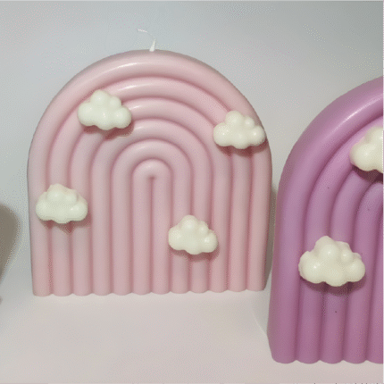 Cloud Candle | Rainbow Arch Candle | Pillar Soy Wax | Unscented