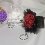 Mini Bouquet Keychain | Rose Flower Keyring | Handmade Keychain Gift | Cute Bag Charm | Bridesmaid Favor | Friendship Gift